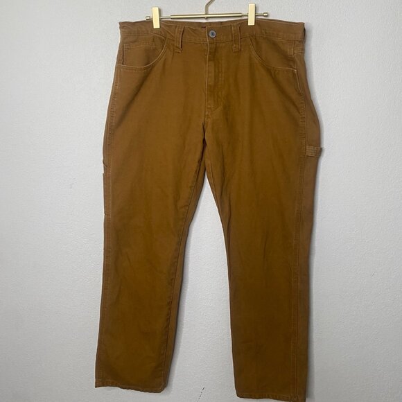 Berkley‎ Jensen Carpenter Pants Mens Size 36x32 Brown Cotton Utility - Picture 3 of 10
